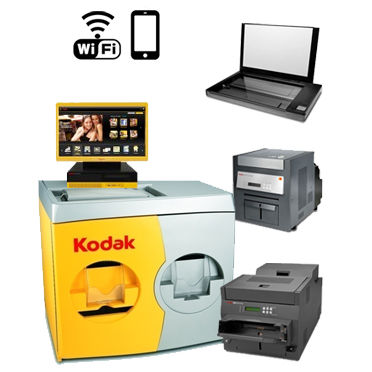 KODAK Picture 36" Kiosk G4XL II Digital Station - 120V with a G4XLII Order Station, (1)-Print Scanner, (1)-Kodak 8810 Printer, (1)-Kodak 6850 Printer, WiFi 147 7827 ( 1477827 )