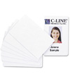 PVC ID Badge Card, 3 3/8 x 2 1/8, White, 100/Pack CLI89007