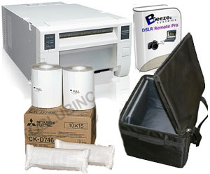Mitsubishi CPD70 Dye-Sub Photo Printer w/Breeze Systems Software, Padded Carrying Case and 4x6 Media Box Bundle CPD70-Breeze-Case-4x6