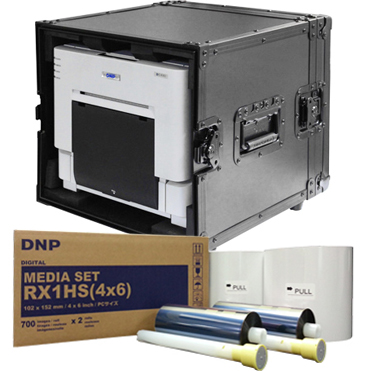 DNP RX1HS Dye Sub Photo Printer with 4x6' Printer Media (1400 prints) and Odyssey Black Printer Case Bundle DSRX1HS-4x6-ODDYBLK