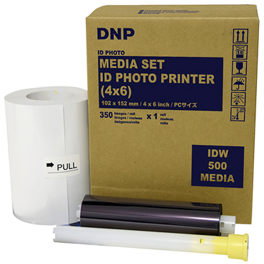 DNP 4x6 Single Packaged Roll ID Media for DNP IDW500 printer - 1 roll - 350 total prints per roll IDW5004x6
