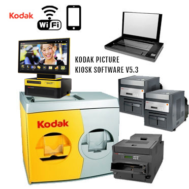 KODAK Picture Kiosk G20 36" Print Station 120v - (2)-Dual 68XX Photo Printers, (1)-88XX Photo Printer, (1)-Print Scanner, G20 OS Kiosk, WiFi 187-5434 (1875434)