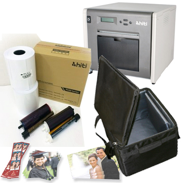 HiTi P525L Dye Sub Photo Printer, Soft Printer Carrying Case & 4x6 Ribbon & Paper Case - 1000 Prints Bundle 88.D2035.01AT-4x6-CASE
