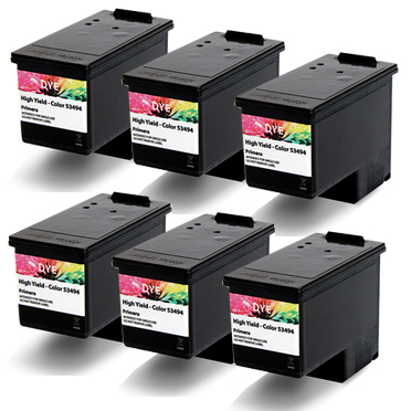 Impressa IP60 DYE-BASED Color Ink Cartridge 6-Pack Set 053488