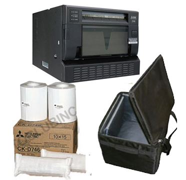 Mitsubishi CPD90DW Printer, Printer Carrying Case and 4x6" Media Box Bundle CPD90-Case-4x6