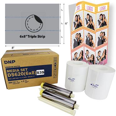 DNP DS620A Printer Media 6x8" STICKER Media (400 total prints) DS6206X8S3S