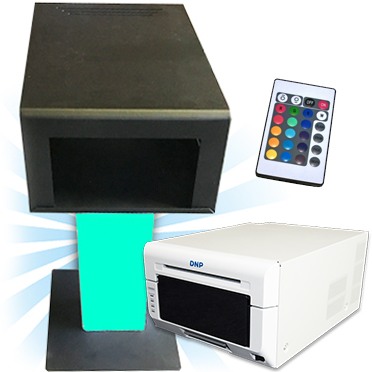 DNP DS620A Dye Sub Photo Printer with a Black Printer Stand and Cover with LED Remote Bundle DS620ASET-STANDCVR-BK