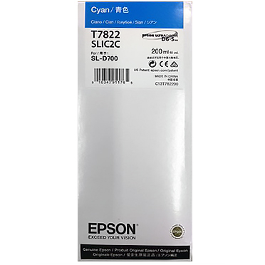 Epson SureLab D700 CYAN UltraChrome D6-S Ink Cartridge – 200 ml T782200