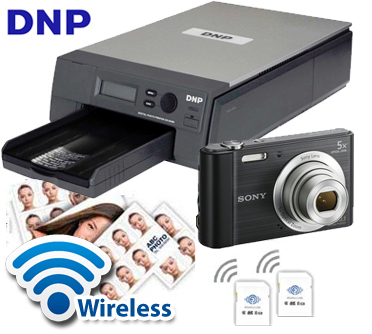 DNP ID400DC3 Wireless Passport Photo Printer System Printer with Sony W800 Camera and 2 Wireless LAN Cards ID400DC3