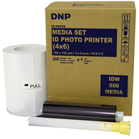 DNP 4x6 Single Packaged Roll ID Media for DNP IDW500 printer - 1 roll - 350 total prints per roll IDW5004x6