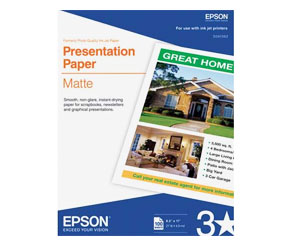 Epson Matte Presentation Paper, White - 100 sheets