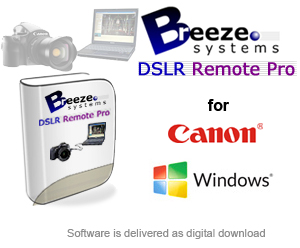 Breeze DSLR Remote Pro Photobooth Software for Windows - for Canon DSLR Cameras (AVAILABLE WITH PHOTO BOOTH BUNDLES ONLY) breezedslr-win