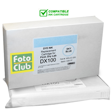 Compatible Fuji DX100 Light Cyan (SKY BLUE) Ink Cartridge - 200ML WDLCC-255