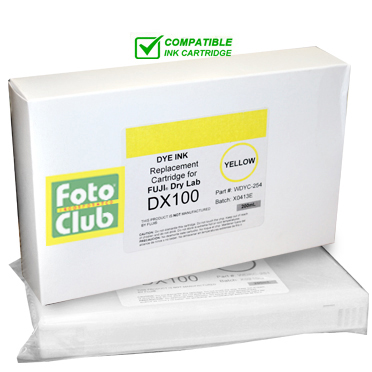 Compatible Fuji DX100 Yellow Ink Cartridge - 200ML WDYC-254