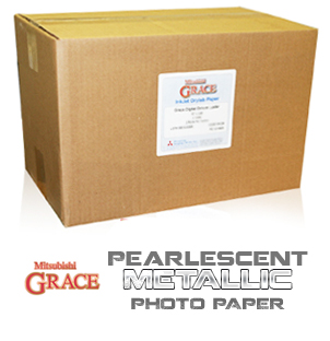 Mitsubishi Grace Digital Pearlescent Metallic Drylab Paper 10"x328' (2 ROLLS) GDMF10X328