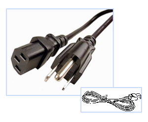Power Cord AC, Modular 3-wire Grounded, 2-meter US Region for DS40, DS80, RX1, SL10 250-95