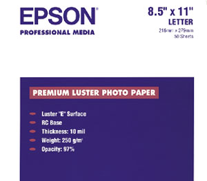 Epson S041405 Ultra Premium 8.5 x 11 Photo Paper Luster 2-Pack