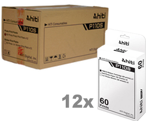 HiTi P110S Case of 4x6 Ribbon and Paper Media (12 Print packs) - 720 Total Prints 87.P3308.15X