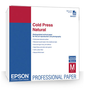 Epson Cold Press Natural Paper 13" x 19" (25 sheets) S042300