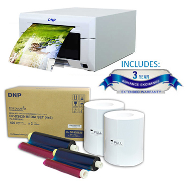 DNP DS620A Dye Sub Photo Printer with 4x6" Printer Media (800 prints) Bundle DS620A-4x6