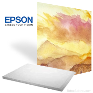 Epson Exhibition Watercolor Paper Textured 8.5in x 11in - 25 Sheets,  310gsm - FotoClub Inc