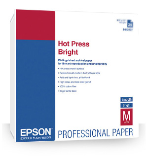 Epson S042327 Hot Press Bright Paper 8.5x11