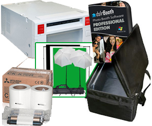 Mitsubishi CPD70DW Photo Printer w/dslrBooth Pro Software, Padded Carrying Case and 4x6 Media Box Bundle CPD70-dslrBooth-Case-4x6