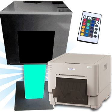 DNP RX1HS Dye Sub Photo Printer with a Large Black Printer Stand and Cover Bundle DSRX1HS-STANDCVR-LBK