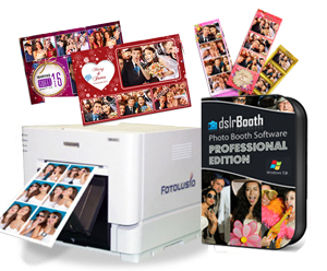 DNP RX1HS Photo Printer, dslrBooth Pro Photobooth Software and Two Photo Booth Templates Bundle RX1HS-dslrBooth-TEMP2