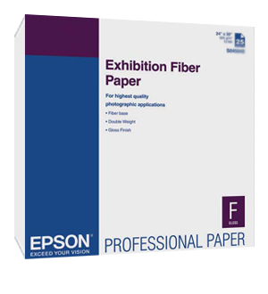 Epson Exhibition Fiber Paper, 13" x 19" - 25 Sheets S045037