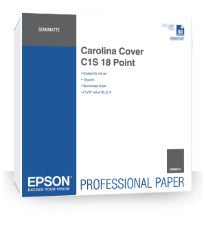 Epson Carolina Cover  C1S 18 Point Paper 24"in x 36"in (50 Sheets) S045168