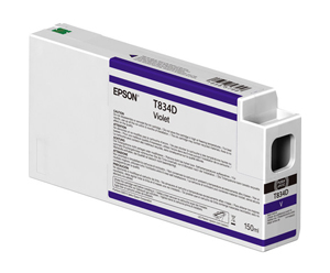 Epson UltraChrome HDX Violet T834D00 Ink Cartridge - 150ml for P-series Commercial Edition printers T834D00